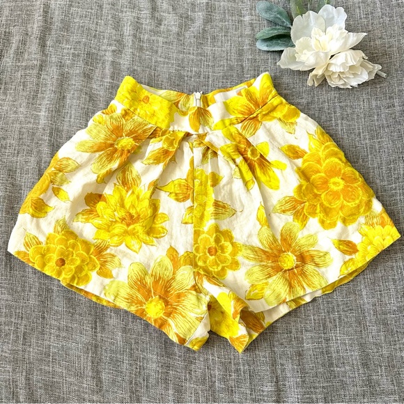 ALÉMAIS Sonny Linen Shorts Size 0 - Picture 1 of 14
